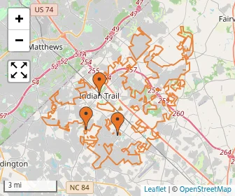 Area schools map
